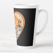 オレンジ虎猫サーフィン猫 カフェラテマグ (右)