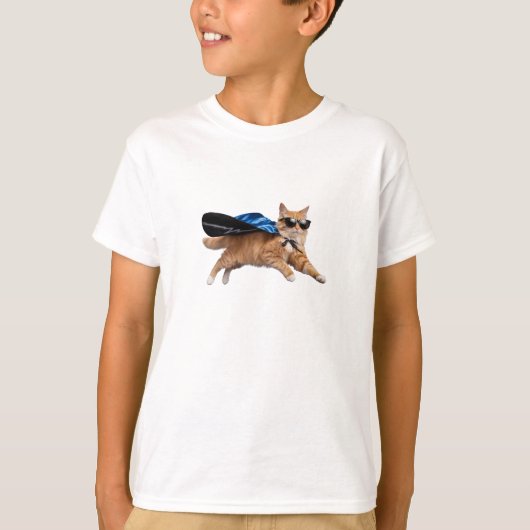 オレンジ虎猫スーパーヒーロー Tシャツ (正面)