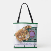 オレンジ虎猫フードボウルキッチン トートバッグ (裏面)