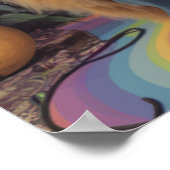 オレンジ虎猫ロッカー ポスター (角)