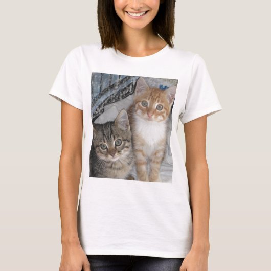 オレンジ虎猫子猫 Tシャツ (正面)