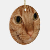 オレンジ虎猫猫のプロフィールの顔の終わり セラミックオーナメント (右)