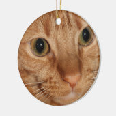 オレンジ虎猫猫のプロフィールの顔の終わり セラミックオーナメント (左)