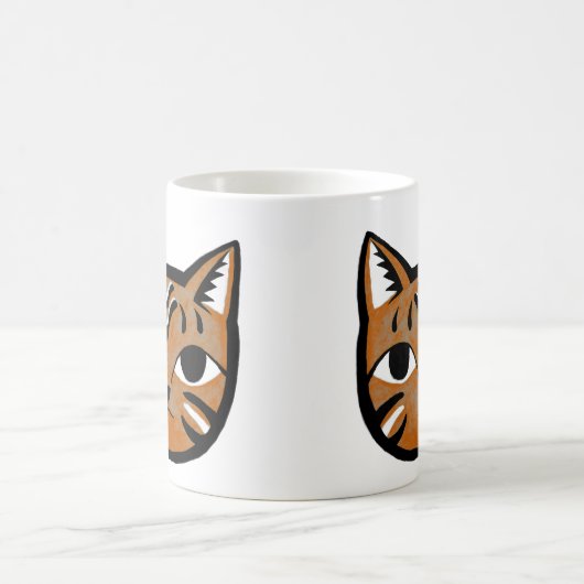 オレンジ虎猫猫のマグユニークな猫の写実的なマグのコップ コーヒーマグカップ (中央)