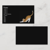 オレンジ虎猫猫の名刺の伸張 名刺 (正面/裏面)