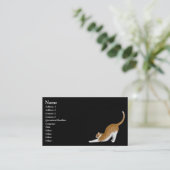 オレンジ虎猫猫の名刺の伸張 名刺 (スタンド正面)