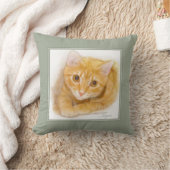 オレンジ虎猫猫の絵画 クッション (ブランケット)