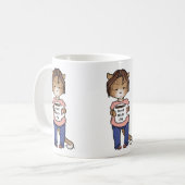 オレンジ虎猫猫はコーヒー・マグを必要とします コーヒーマグカップ (正面左)