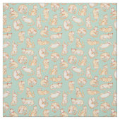 オレンジ虎猫猫図解入りの、写真付きのなパターン ファブリック (見本)