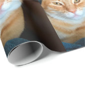 オレンジ虎猫猫 ラッピングペーパー (ロールコーナー)