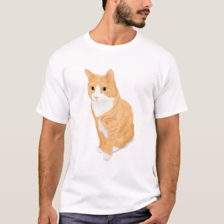 オレンジ虎猫猫 Tシャツ