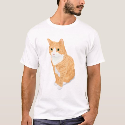 オレンジ虎猫猫 Tシャツ (正面)