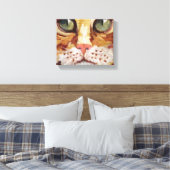 オレンジ虎猫絵画の詳細キャンバス印刷 キャンバスプリント (インサイチュ (寝室))