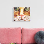 オレンジ虎猫絵画の詳細キャンバス印刷 キャンバスプリント (インサイチュ (リビング))