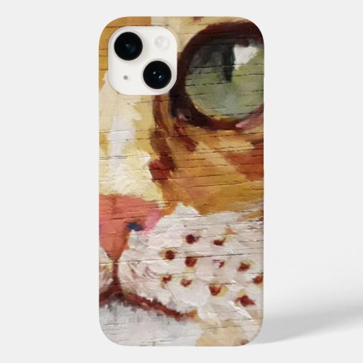オレンジ虎猫絵画の詳細ケースメイトiPhone Cas Case-Mate iPhoneケース (裏面)