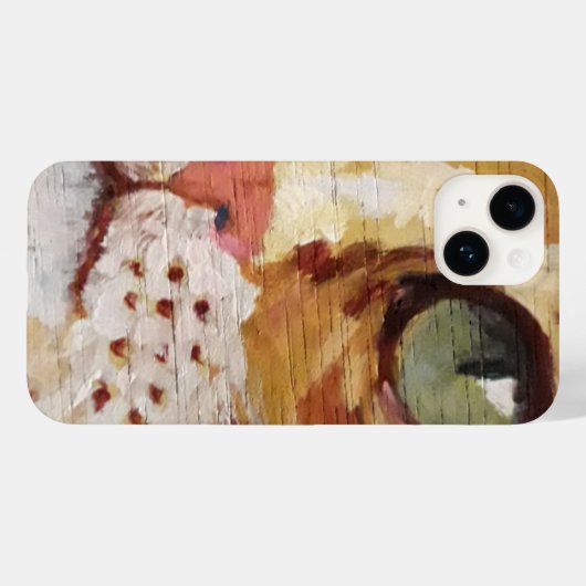 オレンジ虎猫絵画の詳細ケースメイトiPhone Cas Case-Mate iPhoneケース (裏面 (横))