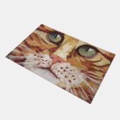 オレンジ虎猫絵画の詳細形式 ドアマット (アングル)