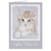 オレンジ虎猫絵画キッテンのオリジナル- Cat Art (正面)