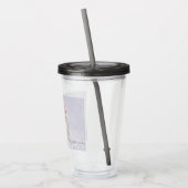 オレンジ虎猫絵画キッテンのオリジナル- Cat Art アクリルタンブラー (左)