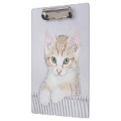 オレンジ虎猫絵画キッテンのオリジナル- Cat Art クリップボード (左)