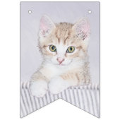 オレンジ虎猫絵画キッテンのオリジナル- Cat Art バンティングフラッグ (第3の旗)