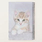 オレンジ虎猫絵画キッテンのオリジナル- Cat Art プランナー手帳 (裏面)