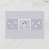 オレンジ虎猫絵画キッテンのオリジナル- Cat Art 名刺 (裏面)