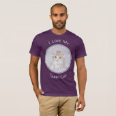 オレンジ虎猫絵画キッテンのオリジナル- Cat Art Tシャツ (正面フル)