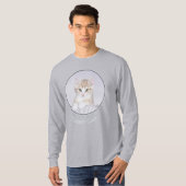 オレンジ虎猫絵画キッテンのオリジナル- Cat Art Tシャツ (正面フル)