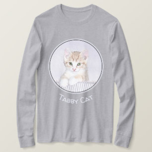 オレンジ虎猫絵画キッテンのオリジナル- Cat Art Tシャツ