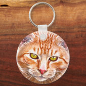 オレンジ虎猫絵画ズ キーホルダー (正面)