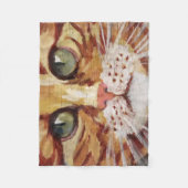 オレンジ虎猫絵画詳細フリースブランケット フリースブランケット (正面)