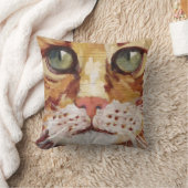 オレンジ虎猫絵画詳細装飾用クッション クッション (ブランケット)