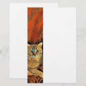 オレンジ虎猫 便箋 (正面/裏面)