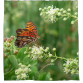 オレンジ蝶シャワー・カーテン シャワーカーテン (正面)