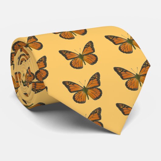 オレンジ蝶タイ ネクタイ (ロール)