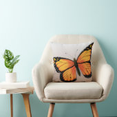 オレンジ蝶 クッション (椅子)