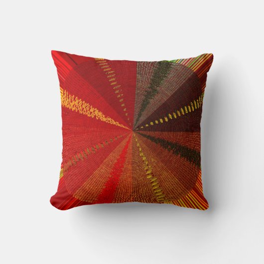 オレンジ螺線形渦 クッション (正面)