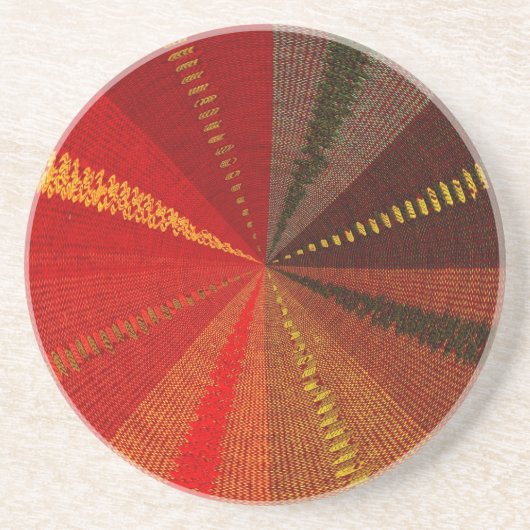 オレンジ螺線形渦 コースター (正面)