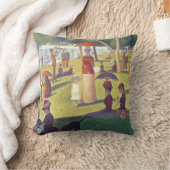 オレンジ装飾用クッションの女性 クッション (ブランケット)