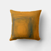 オレンジ装飾用クッションへのティール（緑がかった色） クッション (裏面)