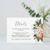 オレンジ詳細結婚ズカード 出欠カード (スタンド正面)