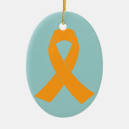 オレンジ認識度のリボン-白血病、MS セラミックオーナメント