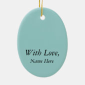 オレンジ認識度のリボン-白血病、MS セラミックオーナメント (裏面)