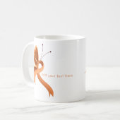 オレンジ認識度リボンバタフライコーヒーマグ コーヒーマグカップ (正面左)