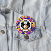 オレンジ認識度リボンペンギン 缶バッジ (インサイチュ)