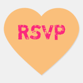 オレンジ語の会話ハートRSVP ハートシール