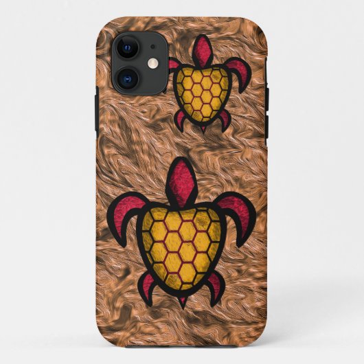 オレンジ貝のカメのiPhoneの箱 Case-Mate iPhoneケース (裏面)