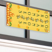 オレンジ販売のカスタムデザイン 縦型 横断幕 (ビルの外側)