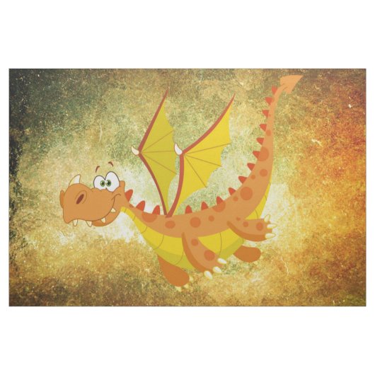 オレンジ質のドラゴン ファブリック (ヤード)